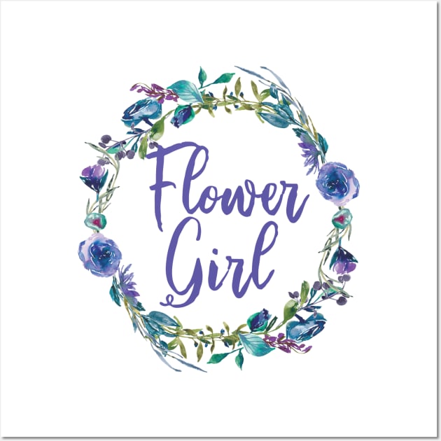 Flower Girl Chic Purple Floral Wedding Wall Art by epiclovedesigns